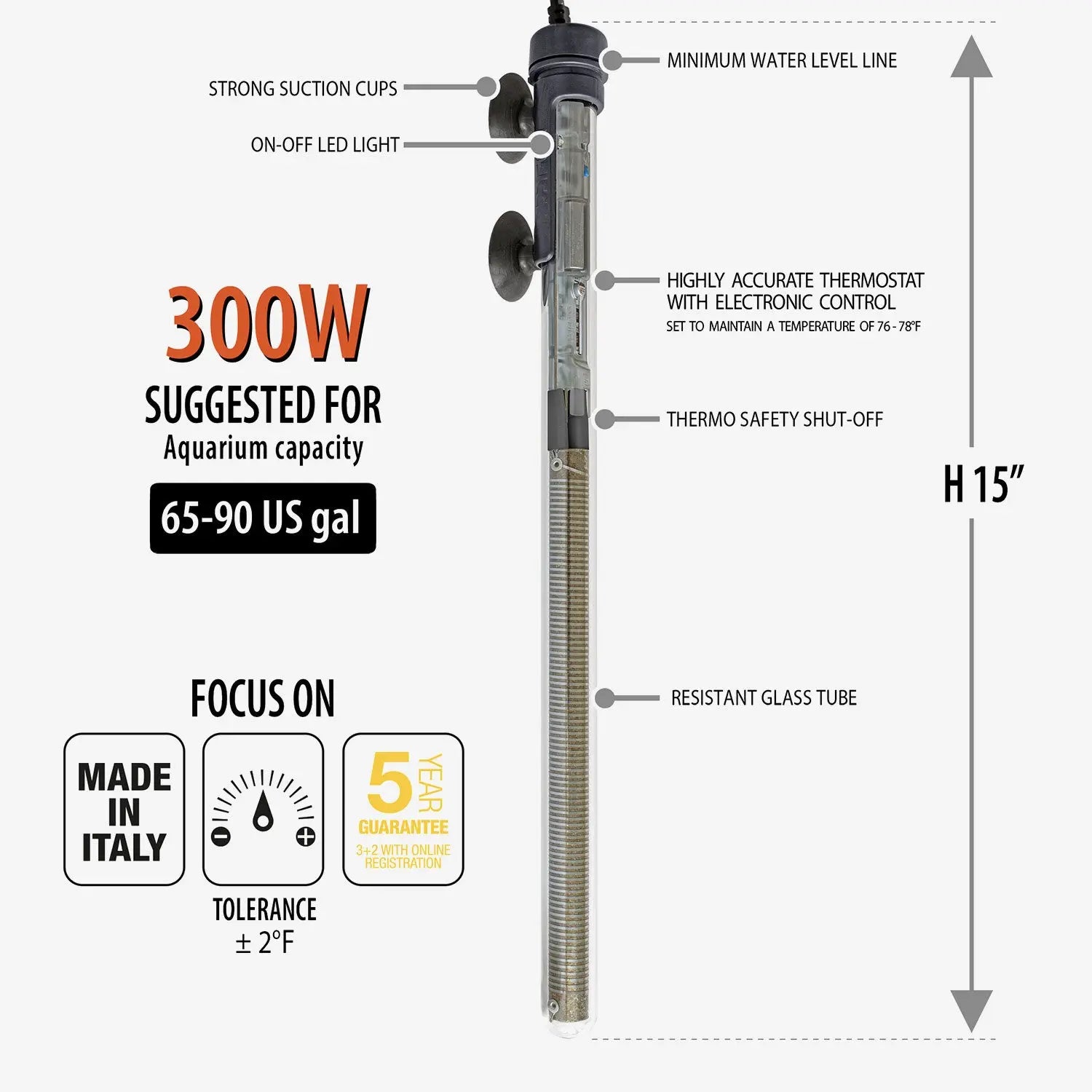 SCUBA Preset Submersible Heater SICCE US