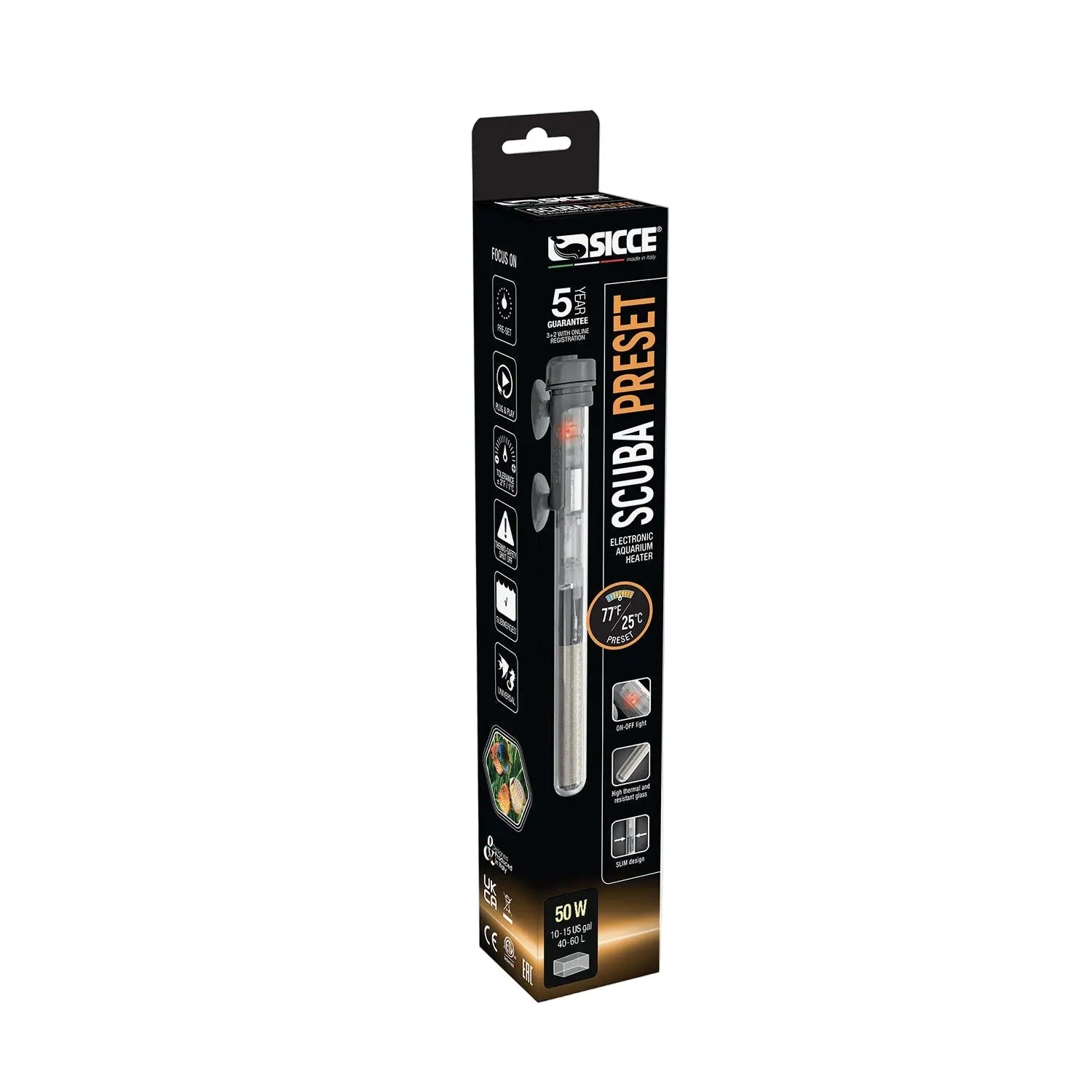 SCUBA Preset Submersible Heater SICCE US