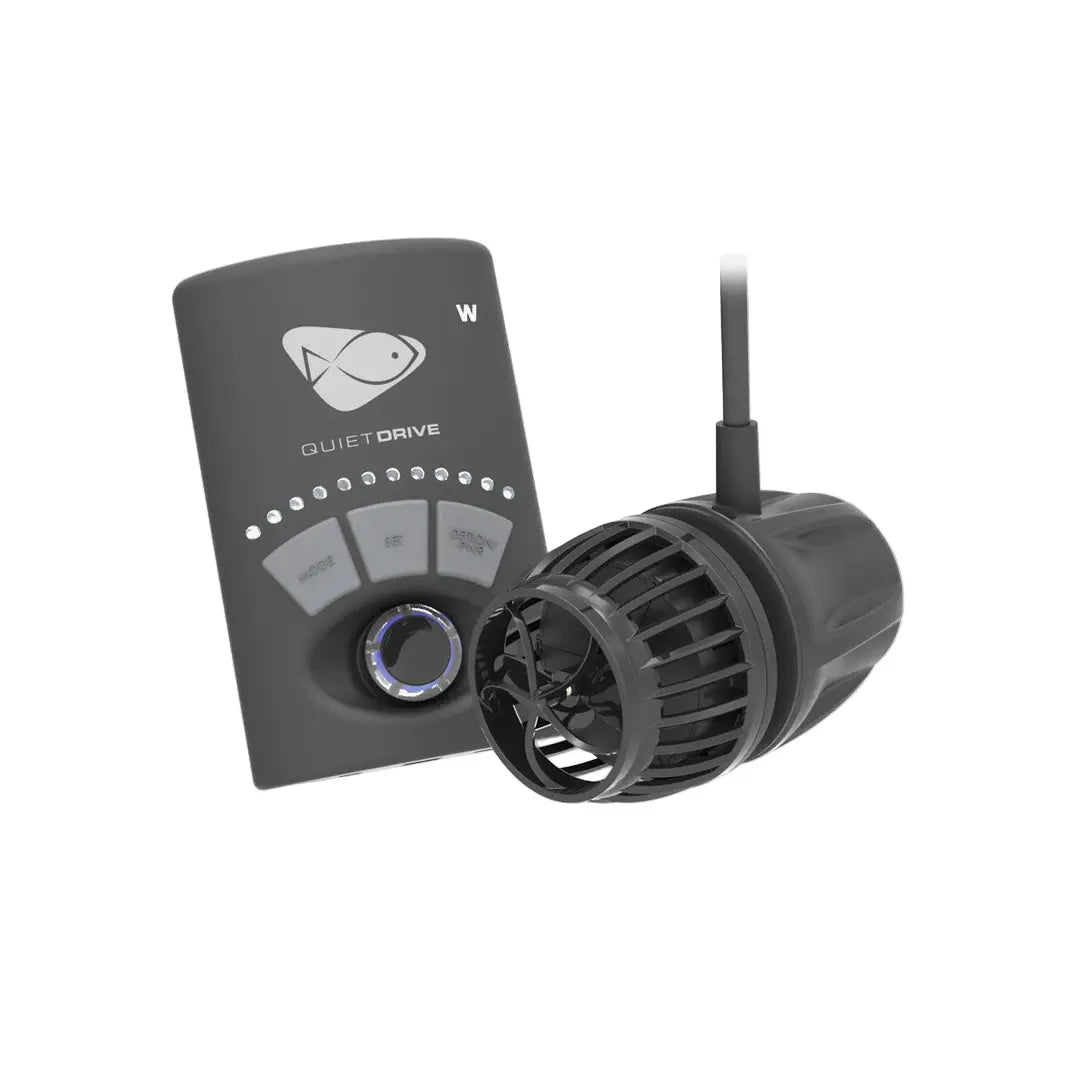 An image showing the EcoTech VorTech wave maker pump and control unit for aquariums.