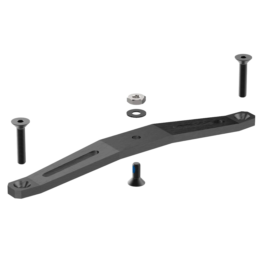 A black bracket designed for mounting Hydra LED aquarium lights, including screws and hardware but excluding the light itself.