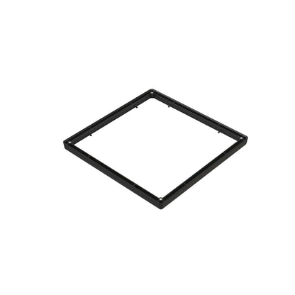 A black square-shaped diffuser for aquarium lighting, with visible mounting holes.